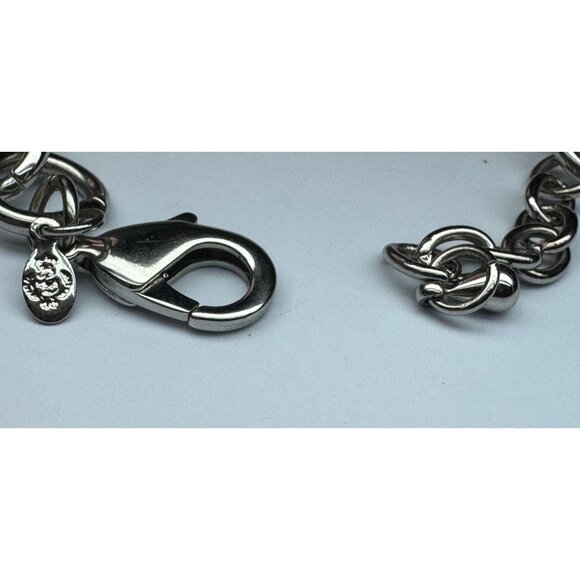 Estate Bold Gold & Silver Tone Link Fashion Bracelet 9" 39.4g Statement Jewelry - Picture 3 of 6